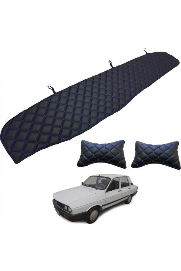 Caraks Renault Toros Sedan Boyunluk + Göğüs Halısı Siyah-Mavi - Image 1