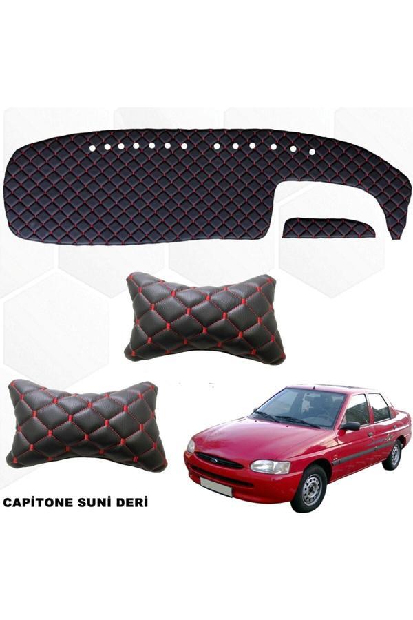 Caraks Escort Ön Göğüs Halısı + Boyunluk 1.Kalite Siyah-Kırmızı Uyumlu - Image 1