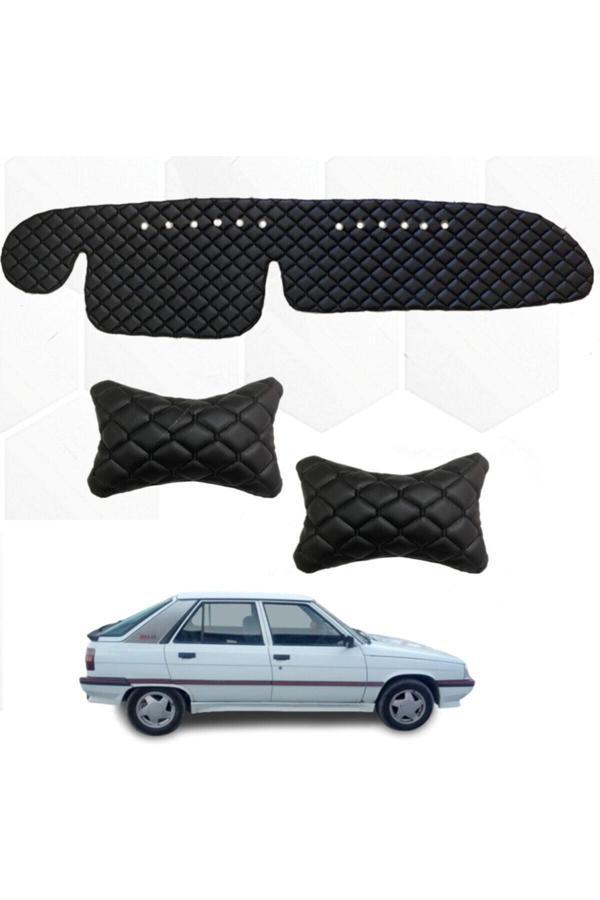 Caraks Renault 11 Rainbow Boyunluk + Göğüs Halısı Siyah - Image 1