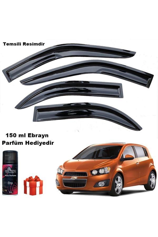 Caraks Chevrolet Aveo Mügen Cam Rüzgarlığı Hb 2012-2019 Arası 4 Lü Takım Koku Hediyeli - Image 1