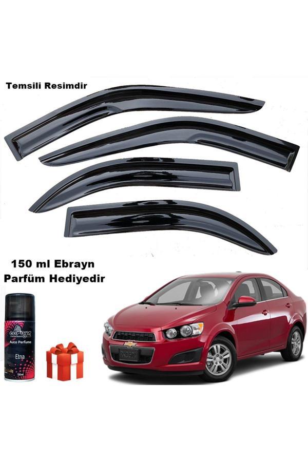 Caraks Chevrolet Aveo Mügen Cam Rüzgarlığı Sedan 2012-2020 Arası 4 Lü Takım Koku Hediyeli - Image 1