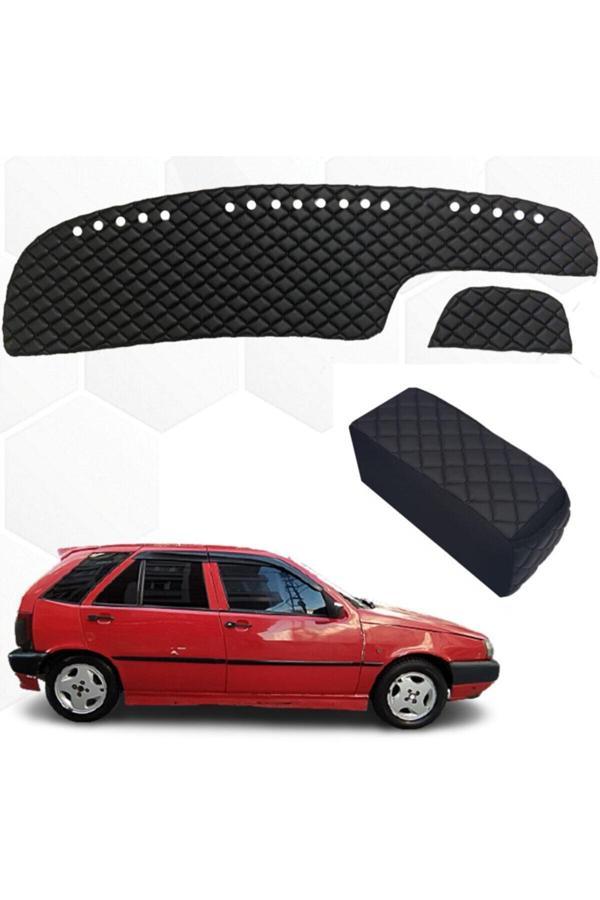Caraks Fiat Tipo Kolçak + Göğüs Halısı Siyah Suni Deri - Image 1