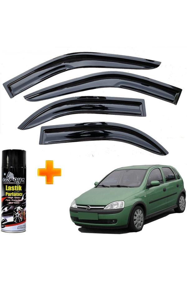 Caraks Opel Corsa C Mügen Cam Rüzgarlığı 2000-2006 Arası 4 Lü Takım +500Ml Lastik Parlatıcı - Image 1