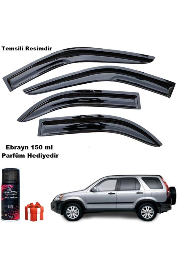 Caraks Honda Crv Mügen Cam Rüzgarlığı 2002-2007 Arası 4 Lü Takım Koku Hediyeli - Image 1