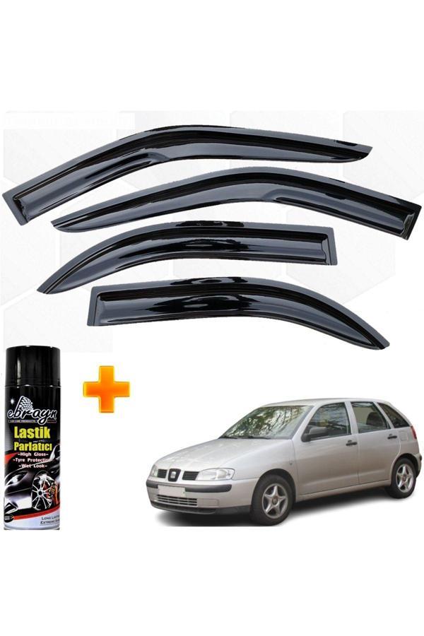 Caraks Seat Ibiza Mügen Cam Rüzgarlığı 1996 - 2001 Arası 4 Lü Takım +500Ml Lastik Parlatıcı - Image 1