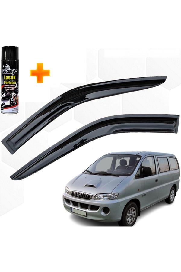 Caraks Hyundai Starex Mügen Cam Rüzgarlığı 2 Li Takım +500Ml Lastik Parlatıcı - Image 1