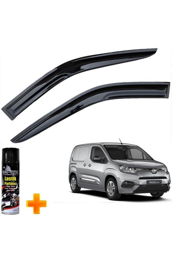 Caraks Toyota Proace City Mügen Cam Rüzgarlığı 2019 Sonrası 2 Li Takım +500Ml Lastik Parlatıcı - Image 1