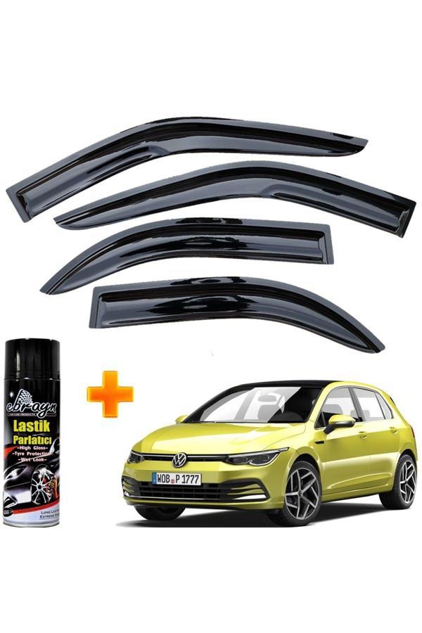 Caraks Vw Golf 8 Mügen Cam Rüzgarlığı 2020 Sonrası 4 Lü Takım +500Ml Lastik Parlatıcı - Image 1
