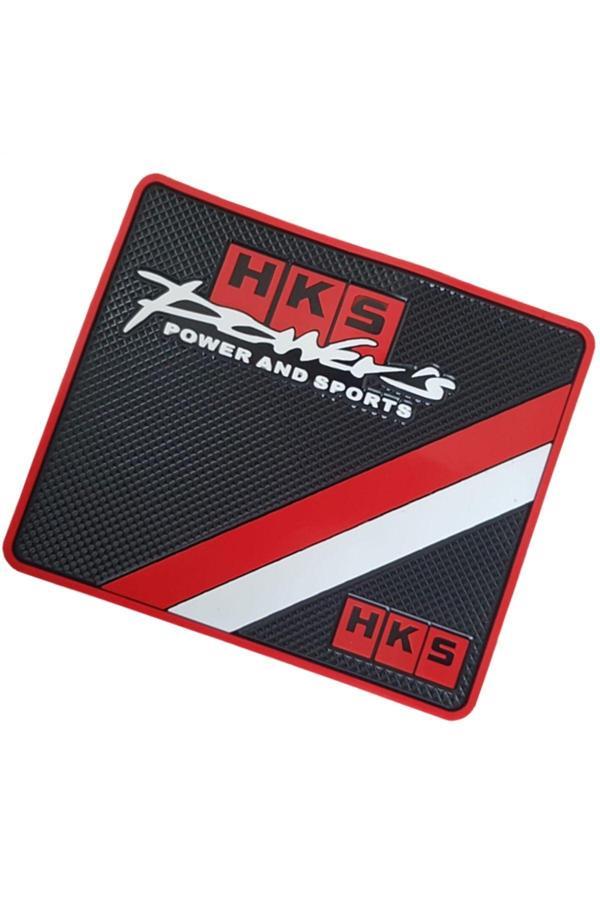 Caraks Kaydırmaz Silikonlu Ped Araç Göğüs Torpido Ev Ofis Çok Amaçlı Hks Desenli 19 Cm X 16,5 Cm - Image 1