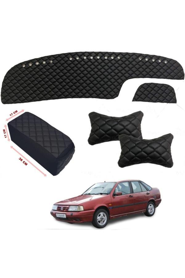 Caraks Fiat Tempra Kolçak + Boyunluk + Göğüs Halısı Siyah - Image 1