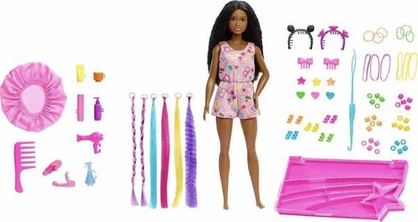 Barbie Brooklyn Eğlenceli Saçlar Oyun Seti HHM39  - Image 1