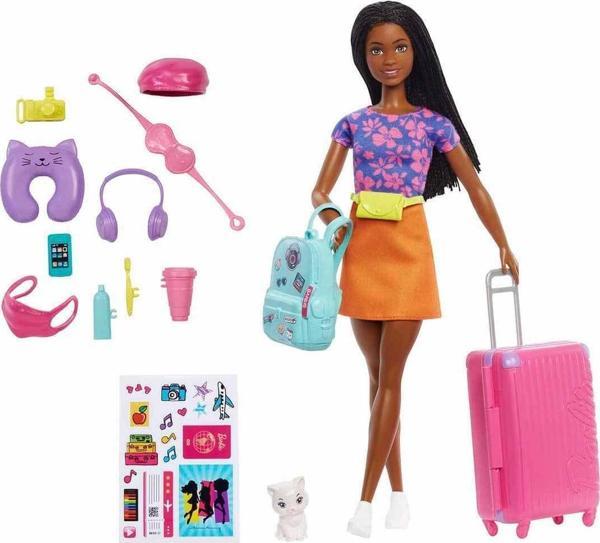 Barbie Brooklyn Seyahatte Bebeği ve Aksesuarları HGX55 - Image 1