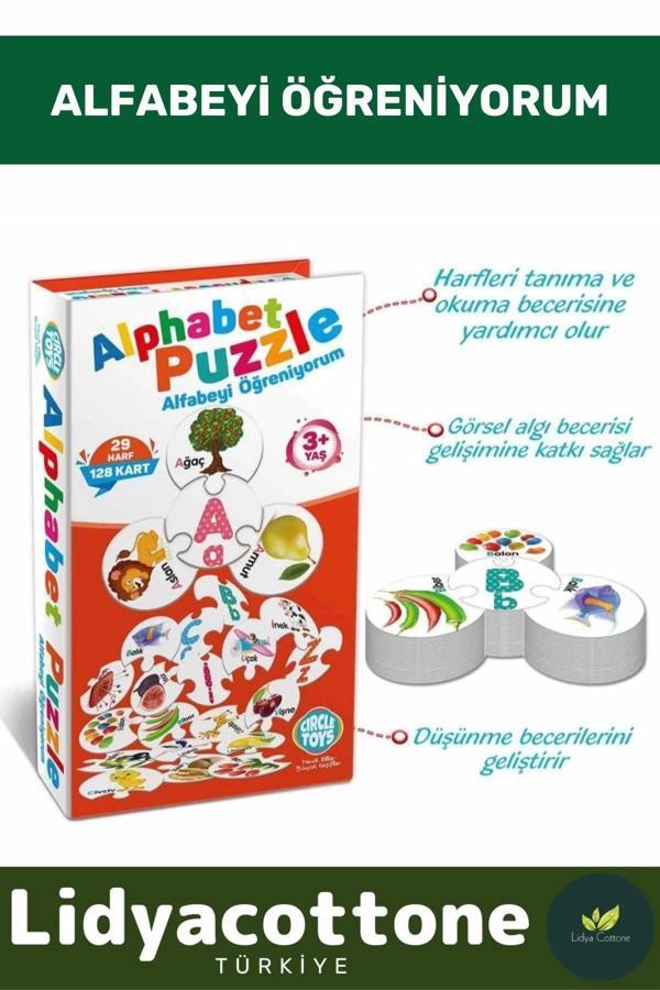 Premium Zeka Geliştirici EğiticiÇocuk El Göz Koordinasyonu Matematik Sayı Rakam Alfabe Puzzle - Image 1