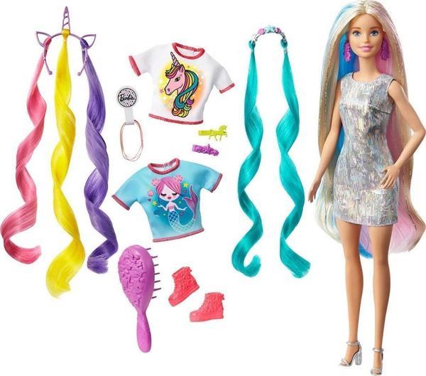 Barbie Rengarenk Saçlar Bebeği GHN04  - Image 1