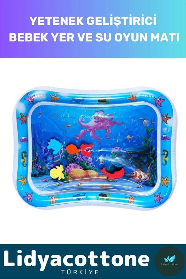 Su Oyun Matı Tummy Time Emekleme Dayanıklı Sızdırmaz Bebek Aktivite Oyuncağı Emekleme Yatak Minder - Image 1