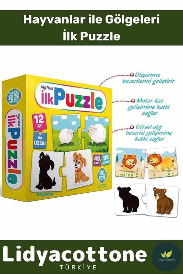 Premium Zeka Geliştirici Eğitici Eğlenceli Çocuk El Göz Koordinasyonu My First Puzzle 48 Parça - Image 1