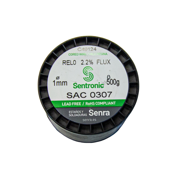 Sentronic SAC0307 Lehim Teli - 1mm, 500g, Kurşunsuz, %2.2 Flux - Image 1