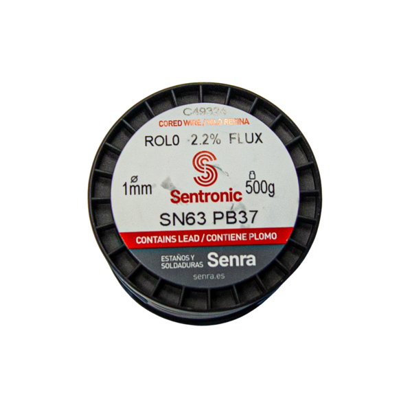 Sentronic SN63 PB37 Lehim Teli (2.2% Flux, 500g, 1mm) - Image 1