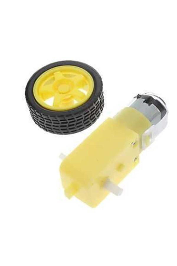 Arduino Uludgshop 6 V 250 Rpm Motor Ve Tekerlek Seti Gmzshop 1064743 - Image 1