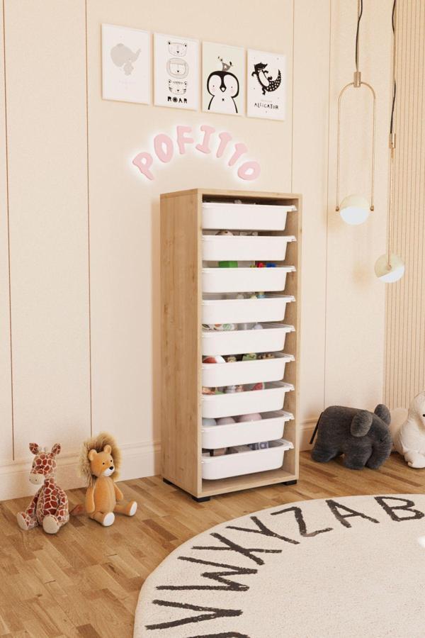 Pofitto 9 Sepetli Dolap Oyuncak Dolabı Çok Amaçlı Mutfak Kiler Banyo Dolabı Safir - Image 1