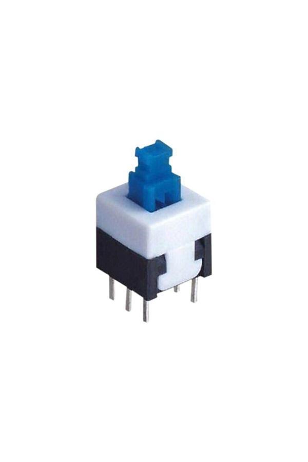 Robocombo 6 Pin Kilitli On Off Anahtar Mavi (8X8Mm) Micro Switch Push Button Tactile - Image 1