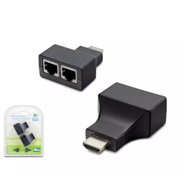 HADRON HDX1298 HDMI EXTENDER BY CAT5-6 30M SİYAH - Image 1