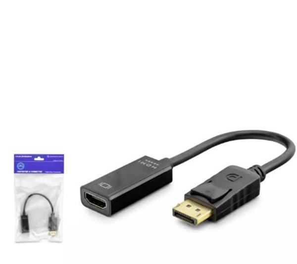 HADRON HDX7823 DISPLAY (M) TO HDMI (F) ADAPTÖR 4K 30HZ SİYAH - Image 1