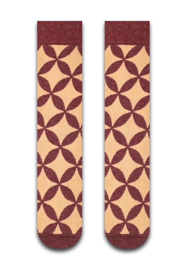 Kahverengi Retro Renkli Erkek Çorap - Image 1