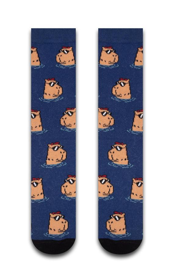 Mini Capybara Renkli Erkek Çorap - Image 1