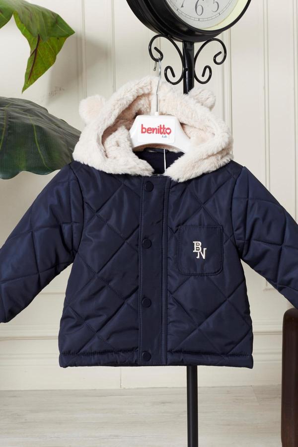 Erkek Bebek Çocuk Kulaklı Kapüşonlu Mont 51323 - Image 1