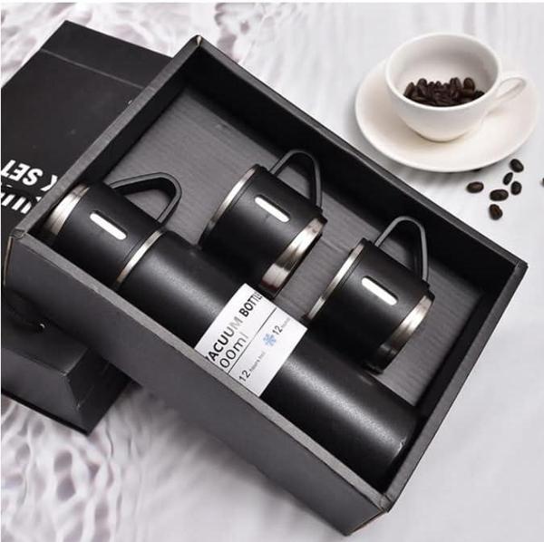 Termos Fincan Seti Vakumlu Kamp Seti 12 Saat Sıcak 12 Saat Soğuk Kalabilen Bootle 500 ML Vacuum Flask Set - Image 1