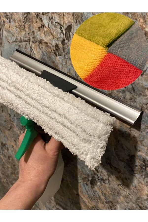 Renk Yapı Rüyası Pompalı Granit Silme Mopu Çekpası Granit Temizleme Takımı Ve 4 Adet Temizlik Bezi Tetikli Haznesi - Image 1