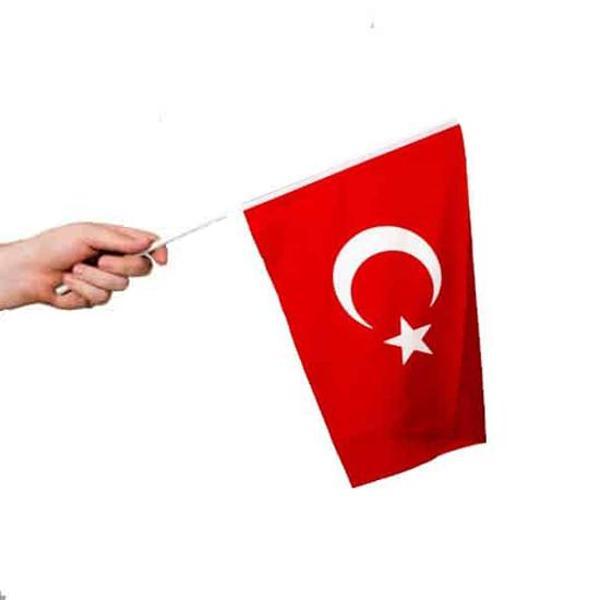 Sopalı Bez Bayrak Çıtalı Bayrak 20x30 cm - 1 Adet - Image 1