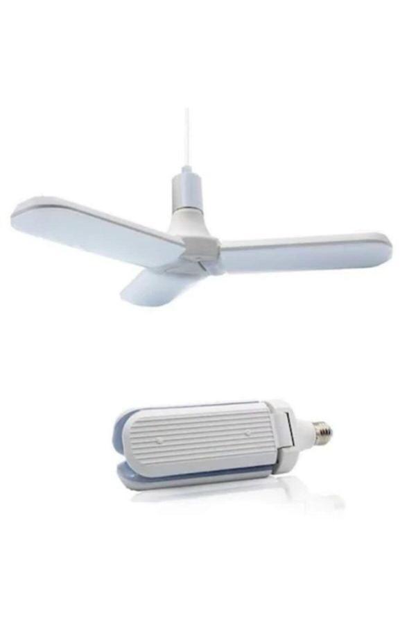 Forest 45W Fan Pervane Led Ampul Yüksek Işık Katlanabilir Beyaz Renk Aydınlatma - Image 1