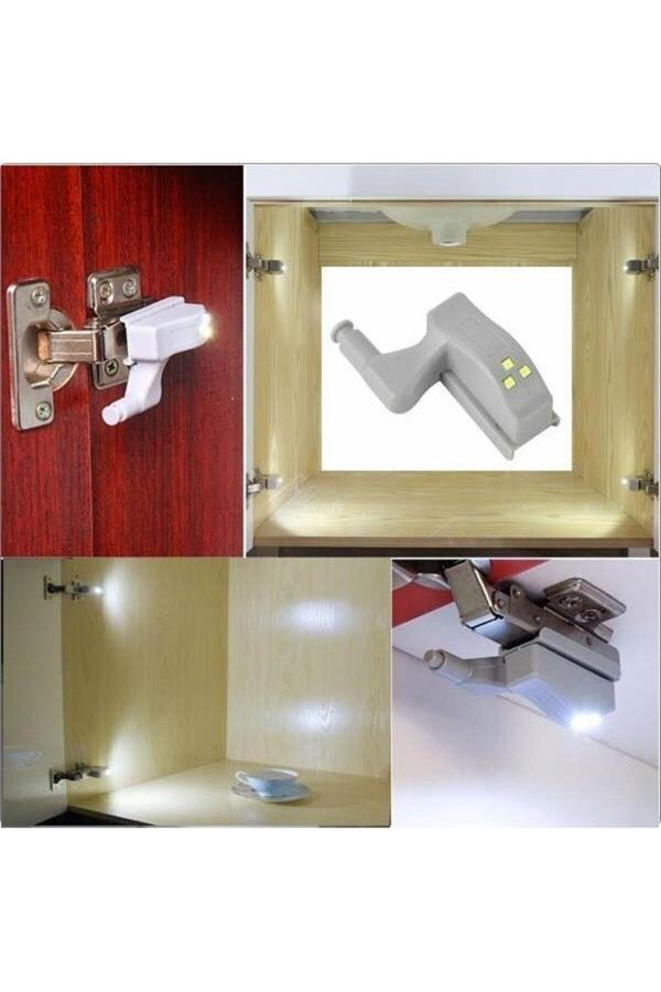 Pet Gardrop Dolap Içi Menteşe Işıklı Aydınlatıcı Led Işık - Pil Dahil 2'Li Dolap Aydınlatma - Image 1