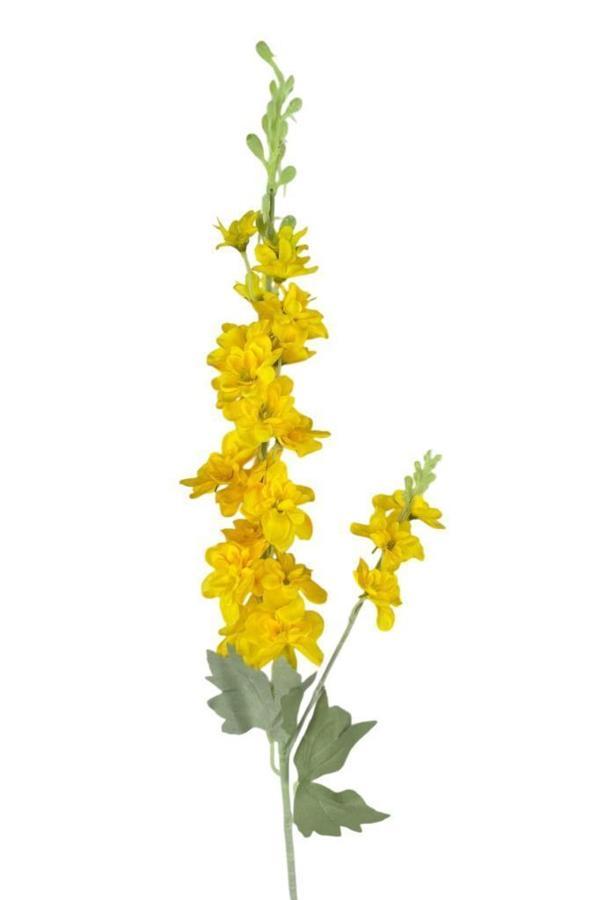 Yapay Çiçek Sarı Sümbül Tek Dal Tomurcuklu 85*15cm Kumaş Çiçek Uzun Dal - Image 1