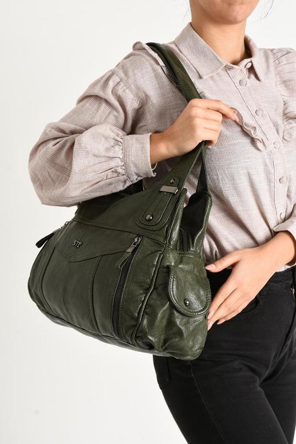 Y. S. Deri Kadın Omuz Çantası 571 Collection Vegan Deri 40*25 Cm Bayan Omuz Çantası Suni Deri  - Image 1