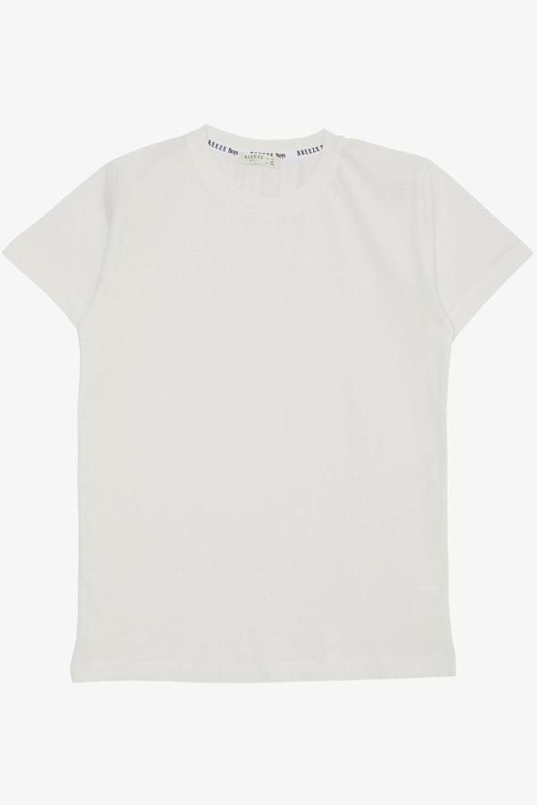 Breeze Erkek Çocuk Tişört Basic 4-14 Yaş, Ekru - Image 1