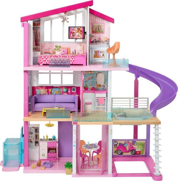 Barbie'nin Üç Katlı Rüya Evi ve Aksesuarları Oyun Seti GNH53 - Image 1