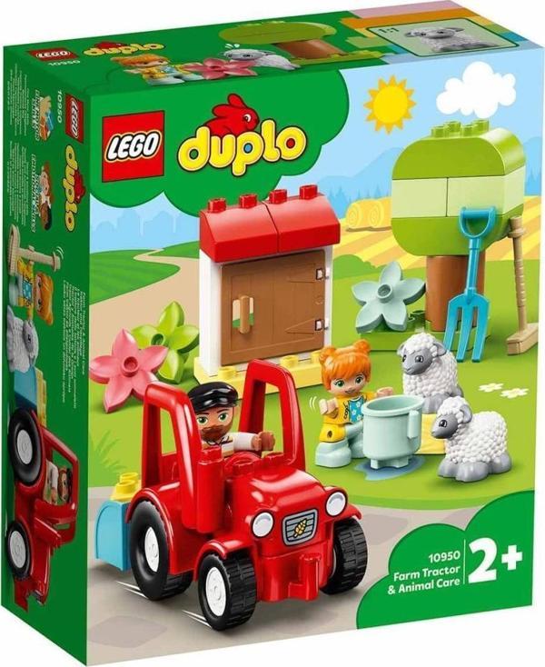 LEGO DUPLO Town Çiftlik Traktörü ve Hayvan Bakım 10950 +2 Yaş (27 Parça) - Image 1