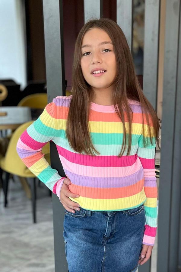 Breeze Kız Çocuk Triko Kazak Renkli 8-14 Yaş, Karışık Renk - Image 1