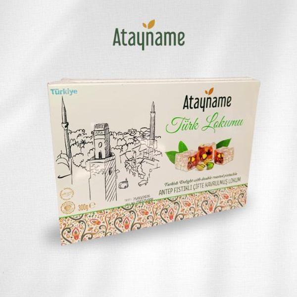 Atayname Antep Fıstıklı Çifte Kavrulmuş Lokum 300 G - Image 1