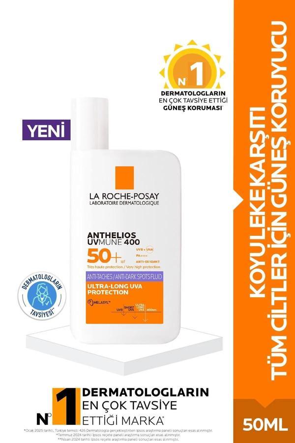 La Roche-Posay Anthelios Uvmune Anti Dark Spots Fluid 50 ml 50 Faktör Güneş Kremi - Image 1
