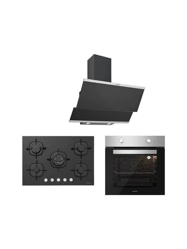 Silverline BO6501X01 - CS5365B01 - 3420 Classy 60 Siyah Ankastre Set - Image 1