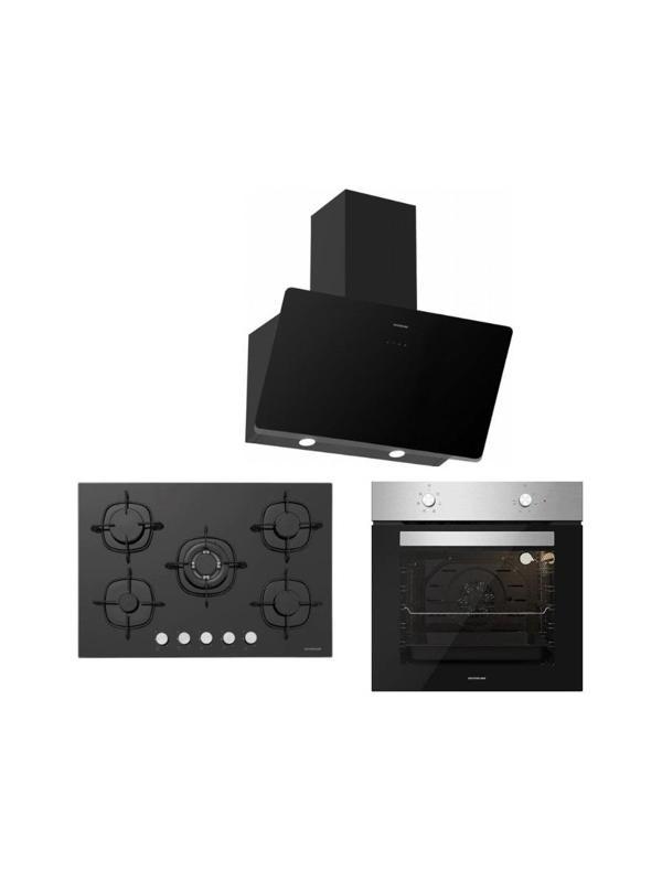 Silverline BO6501X01 - CS5365B01 - 3457 Soho 60 Siyah Ankastre Set - Image 1