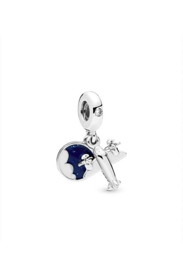 Asafaccessory Travel Uçak Charm Gümüş Kaplama Gümüş Tek Ebat - Image 1