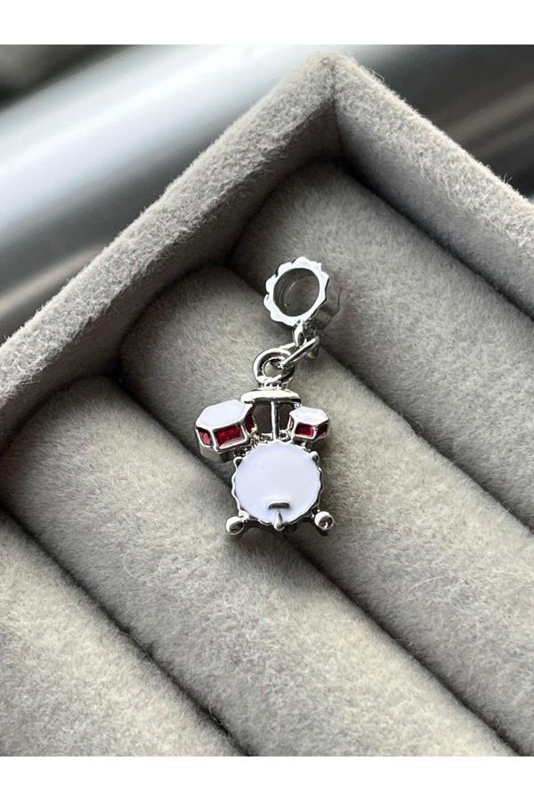 Asafaccessory Bateri Charm Gümüş Kaplama Gri S - Image 1