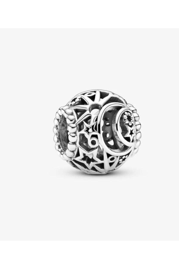 Asafaccessory Kafes İşi Ay Yıldız Charm Gümüş Kaplama Gümüş Tek Ebat - Image 1