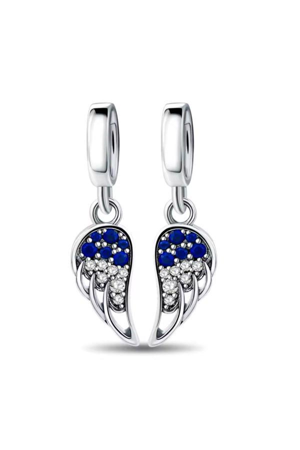 Asafaccessory Melek Kanadı Charm Set Gümüş Kaplama Gri S - Image 1