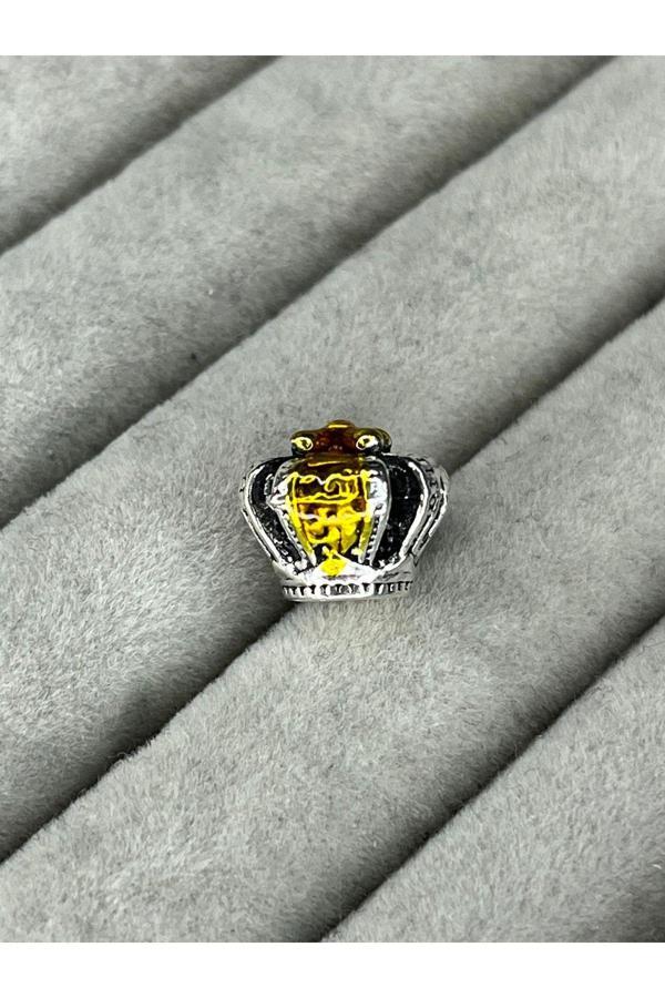 Asafaccessory Kraliyet Tacı Charm Gümüş Kaplama Gümüş Tek Ebat - Image 1